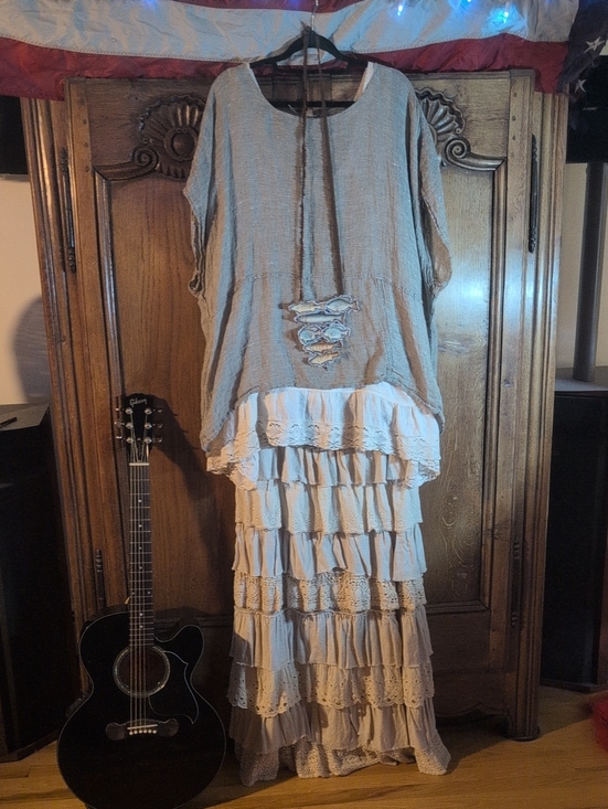 NWTO FLAX Raw Linen Poncho Style Tunic Tops - "NWTO"FLAX Raw Linen Poncho Style Tunic